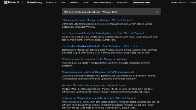 USB-Gerät funktioniert nicht beheben – Windows 1110