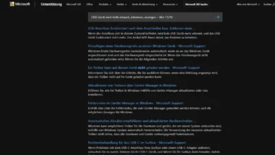 USB-Gerät wird nicht erkannt, erkennen, anzeigen – Win 1110