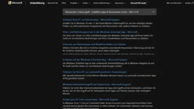 Überwachter Ordnerzugriff - schädliche Apps & Ransomware-Schutz - Win 1110