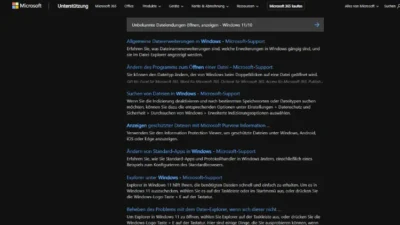 Unbekannte Dateiendungen öffnen, anzeigen - Windows 1110