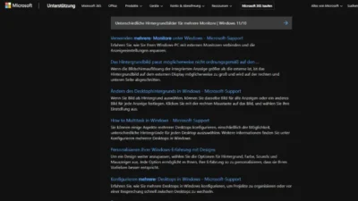 Unterschiedliche Hintergrundbilder für mehrere Monitore | Windows 11/10