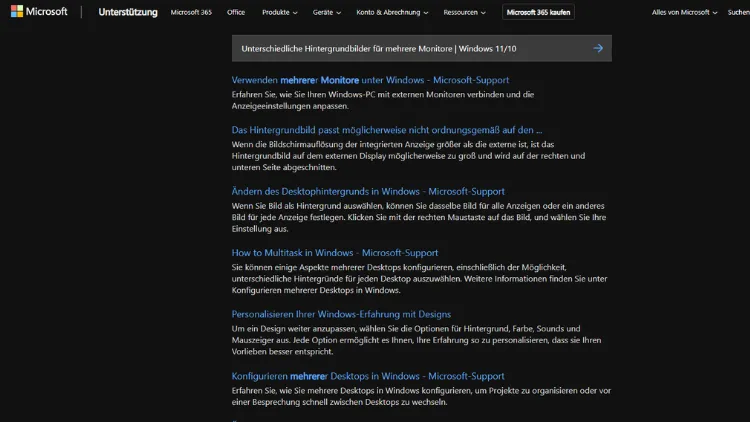 Unterschiedliche Hintergrundbilder für mehrere Monitore | Windows 11/10