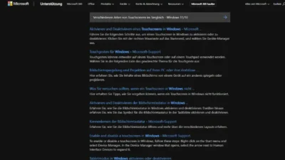 Verschiedenen Arten von Touchscreens im Vergleich - Windows 1110