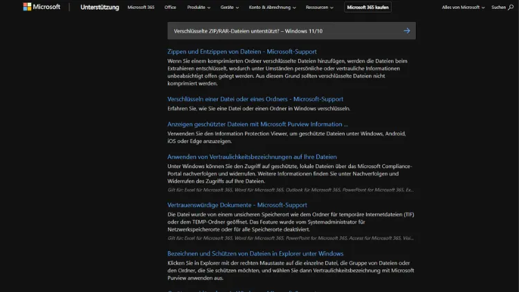Verschlüsselte ZIPRAR-Dateien unterstützt – Windows 1110