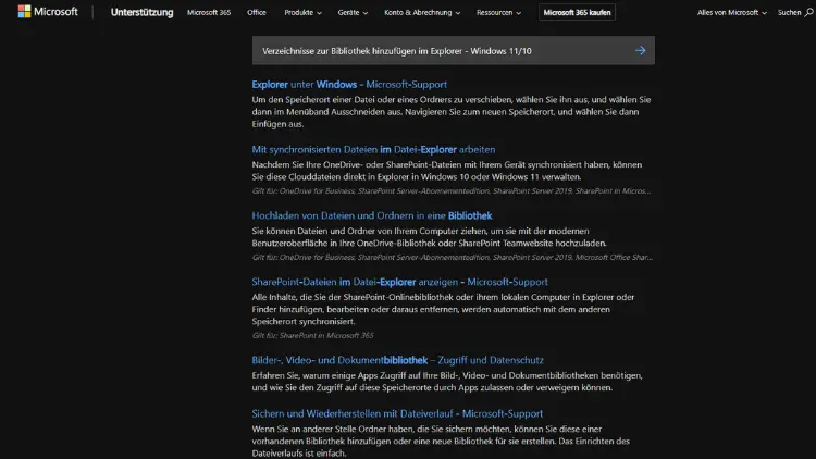 Verzeichnisse zur Bibliothek hinzufügen im Explorer - Windows 1110