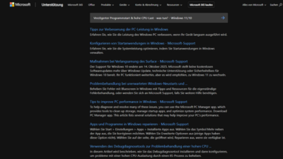 Verzögerter Programmstart & hohe CPU-Last - was tun - Windows 1110