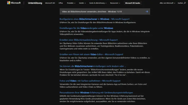 Video als Bildschirmschoner verwenden, einrichten - Windows 1110