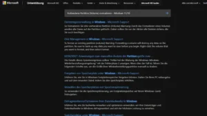 Vorhandene Partition (Volume) vormatieren - Windows 1110