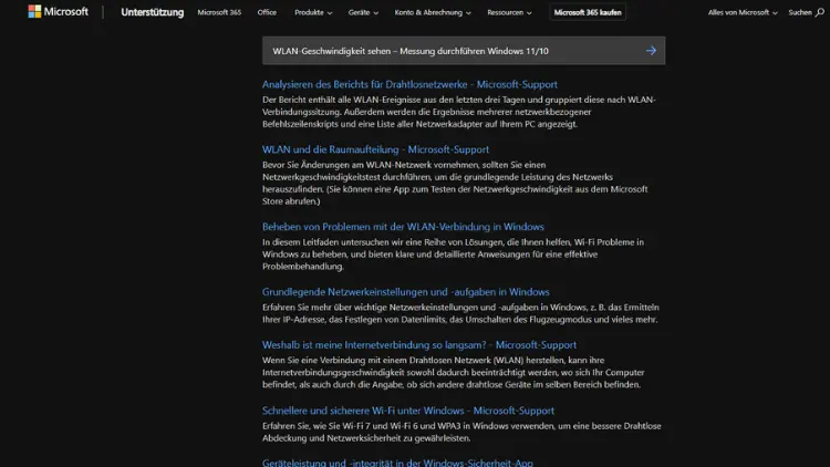 WLAN-Geschwindigkeit sehen – Messung durchführen Windows 1110