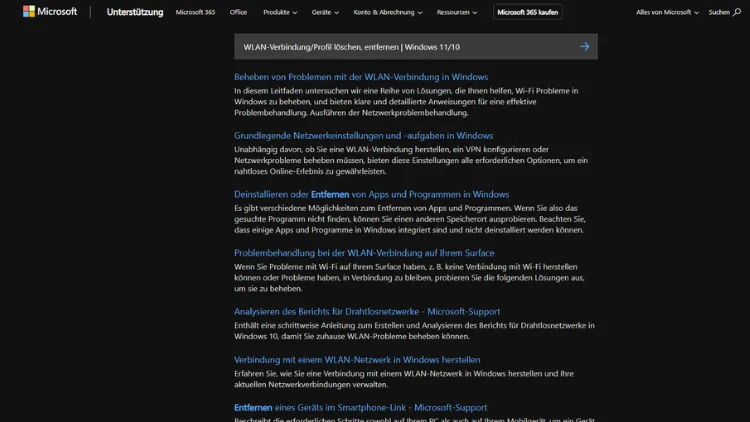 WLAN-Verbindung/Profil löschen, entfernen | Windows 11/10
