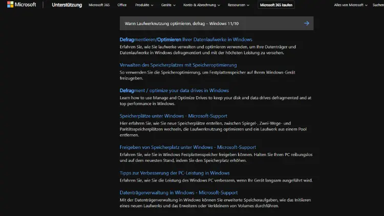 Wann Laufwerknutzung optimieren, defrag – Windows 1110