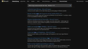 Welche Apps nutzenverwenden den Index – Windows 1110