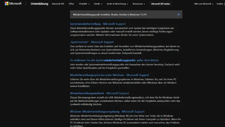 Wiederherstellungspunkt erstellen, finden, löschen | Windows 11/10