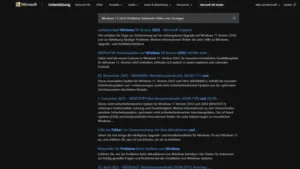 Windows 11 25H2 Probleme Bekannte Fehler und Lösungen