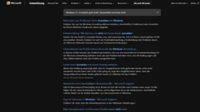 Windows 11 Anmelden geht nicht, Passwortfeld erscheint nicht
