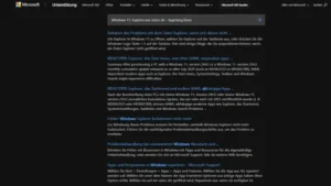 Windows 11 Explorer.exe stürzt ab – AppHang lösen