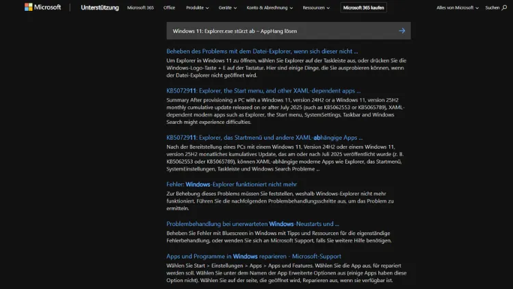 Windows 11 Explorer.exe stürzt ab – AppHang lösen