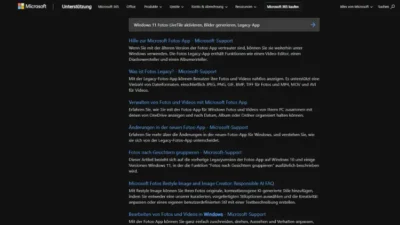 Windows 11 Fotos-LiveTile aktivieren, Bilder generieren, Legacy-App