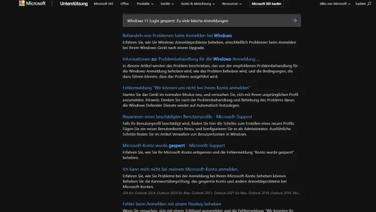Windows 11 Login gesperrt Zu viele falsche Anmeldungen