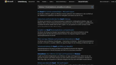 Windows 11 Recall deaktivieren, deinstallieren & entfernen