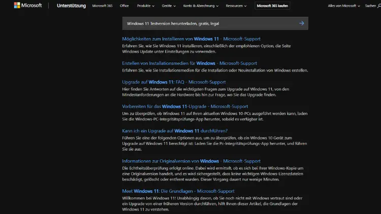 Windows 11 Testversion herunterladen, gratis, legal