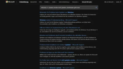 Windows 11 Updates werden nicht geladen, downloaden geht nicht