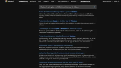 Windows 11 nach update von 10 Spiele erscheinen nur 43 – Lösung