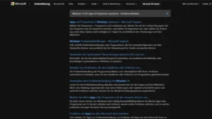 Windows 1110 Apps & Programme reparieren - Probleme beheben