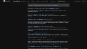 Windows 1110 Apps Speicherort finden, Pfad anzeigen, Speicher prüfen