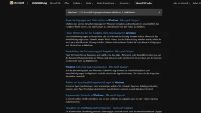 Windows 1110 Benachrichtigungsassistenten aktivieren & deaktivieren