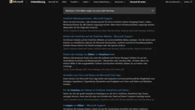 Windows 1110 Bilder zeigen nur Icons statt Vorschau