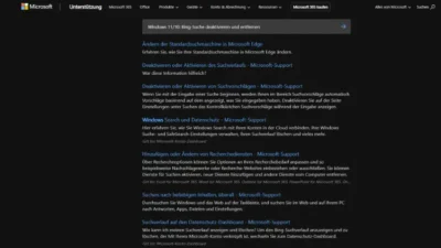 Windows 1110 Bing-Suche deaktivieren und entfernen
