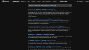 Windows 1110 Bluetooth aktivieren geht nicht – EinAus fehlt