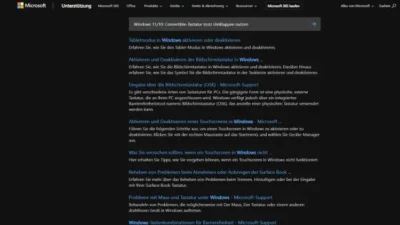 Windows 1110 Convertible-Tastatur trotz Umklappen nutzen