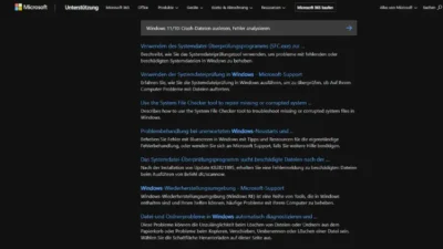 Windows 1110 Crash-Dateien auslesen, Fehler analysieren