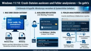 Windows 11/10: Crash-Dateien auslesen und Fehler analysieren – So geht’s
