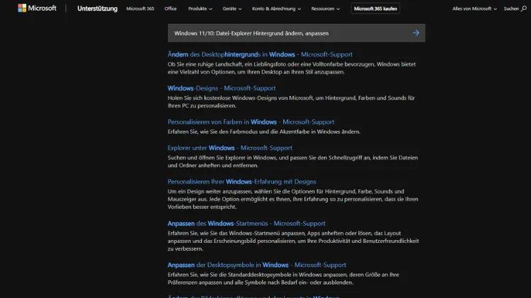 Windows 1110 Datei-Explorer Hintergrund ändern, anpassen