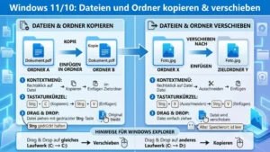 Windows 11/10: Dateien und Ordner kopieren und verschieben – So geht’s