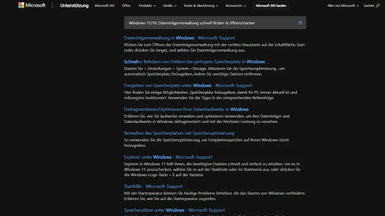 Windows 1110 Datenträgerverwaltung schnell finden & öffnenstarten