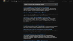 Windows 1110 Drucker wird nicht erkannt und aufgelistet