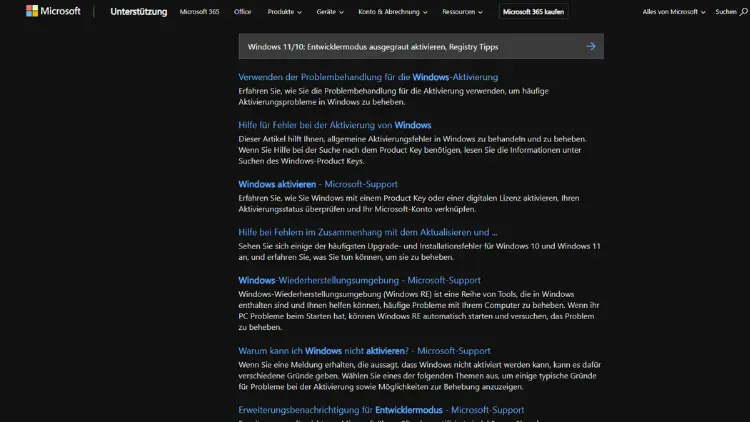 Windows 1110 Entwicklermodus ausgegraut aktivieren, Registry Tipps