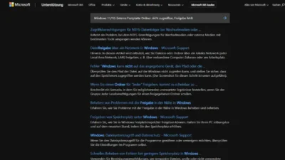 Windows 1110 Externe Festplatte Ordner nicht zugreifbar, Freigabe fehlt