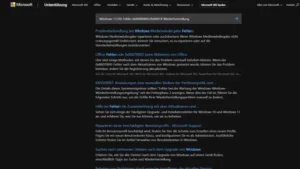 Windows 1110 Fehler 0x800800050x90018 Wiederherstellung