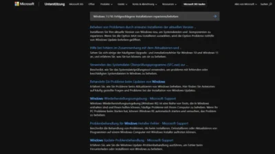 Windows 1110 Fehlgeschlagene Installationen reparierenbeheben