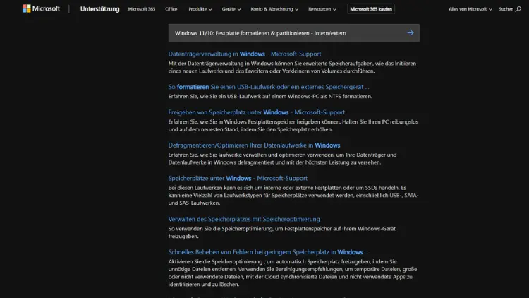 Windows 1110 Festplatte formatieren & partitionieren - internextern