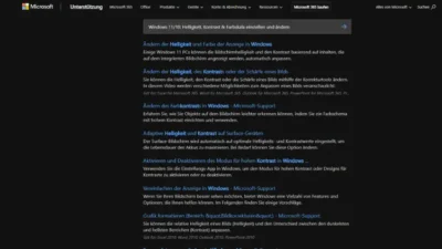 Windows 1110 Helligkeit, Kontrast & Farbskala einstellen und ändern