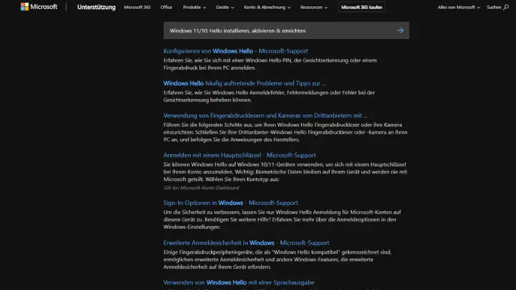 Windows 1110 Hello installieren, aktivieren & einrichten