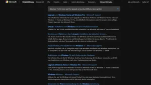 Windows 1110 Home auf Pro Upgrade erneut durchführen, Lizenz prüfen