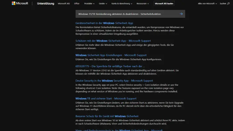 Windows 1110 Kernisolierung aktivieren & deaktivieren - Sicherheitsfunktion