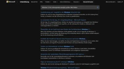 Windows 1110 Leistungsindex anzeigen, prüfen, Wert finden